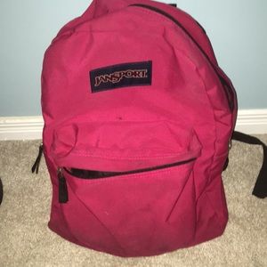 Hot pink Jansport backpack